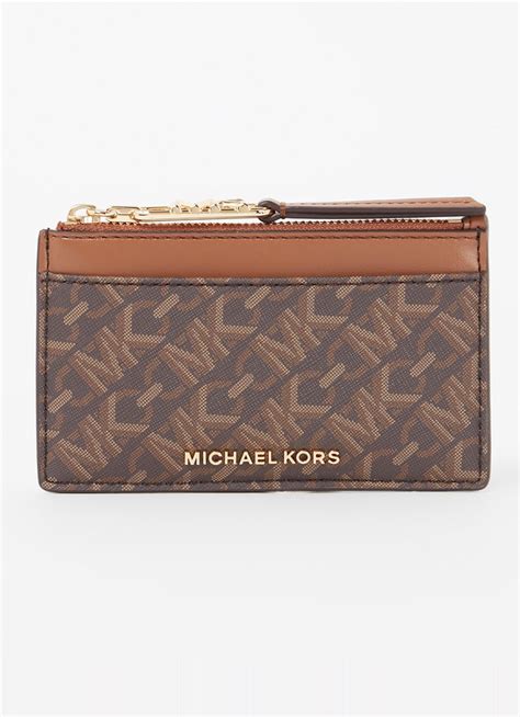 michael kors pasjeshouder wit bruin logo|Michael Kors The Signature Logo Shop .